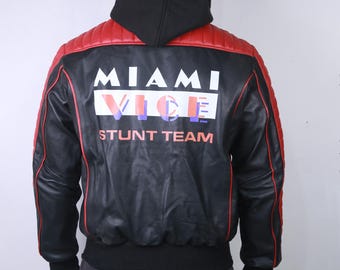 Ryan Gosling The Fall Guy Miami Vice Stunt | Team bomber jacket | Leather Jacket for Men