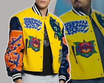 Chris Brown Breezy Bowl Inspired Varsity Jacket