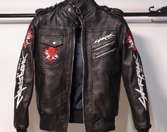 Cyberpunk 2077 Samurai Jacket , Cyberpunk 2007 Unisex Gaming Costume With Removeable Hoodie