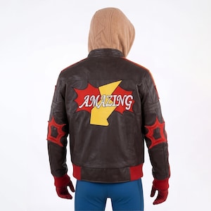 peter parker cosplay, spiderman cosplay, spiderman jacket, spiderman costume, comic con cosplay,iron man cosplay, peter parker jacket, andrew garfield, marvel rivals,gaming jacket, game cosplay jacket, andrew garfield, spider man jacket