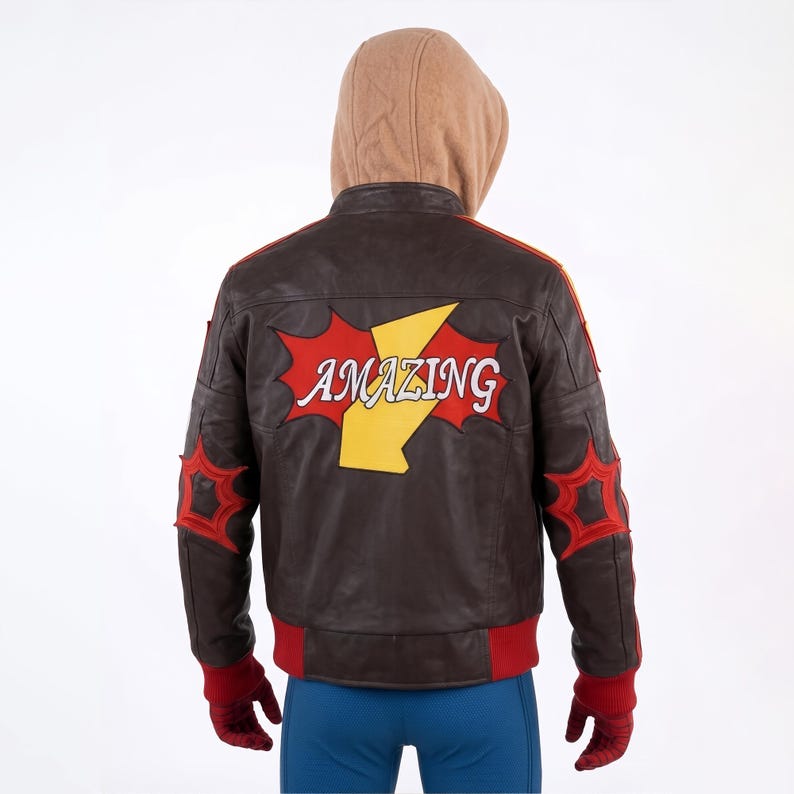 peter parker cosplay, spiderman cosplay, spiderman jacket, spiderman costume, comic con cosplay,iron man cosplay, peter parker jacket, andrew garfield, marvel rivals,gaming jacket, game cosplay jacket, andrew garfield, spider man jacket