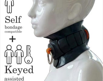 Wickedergonomy Posture Collar: Ergonomic neck restraint - adjustable, shape designed, black & orange