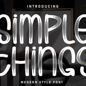 Police de caractères Simple Things Script manuscrite de style moderne Fichier OTF Téléchargement instantané