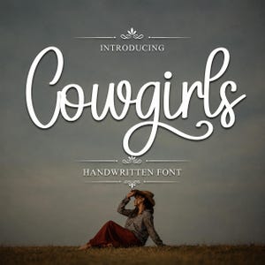 Cowgirls Script Font : (OTF) Digital Download Western Cursive Letters  Western Handwritten Font | Cowboy Rodeo Font | Rustic Country Font