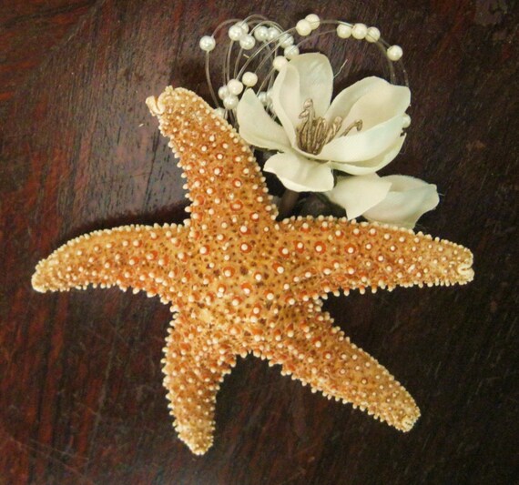 Starfish Boutonniere Beach Wedding | Etsy