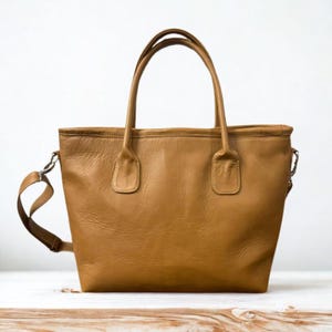 Handmade Real Cowhide Tote Bag: Western Style Leather Shoulder Purse image 2