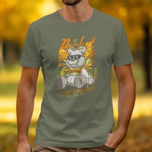 Vintage Teddy Bear Graphic Tee: Distressed Hipster Unisex Shirt