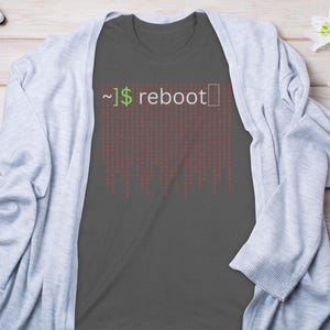 Hacker-kodare T-shirt | matrix reboot terminal-tröja