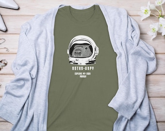 Capybara Astronaut Space Camiseta / Astro Capy Gráfico