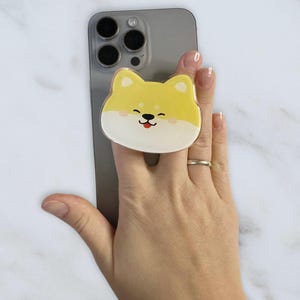 Funny Cute Dog Phone Grip - Kawaii Acrylic Holder for iPhone & Android