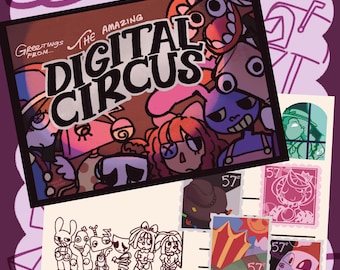 TADC / Digital Circus Postcard & Stamp Stickers