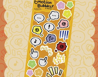 Tomo Life Emotion Bubbles Deco Sticker Sheet
