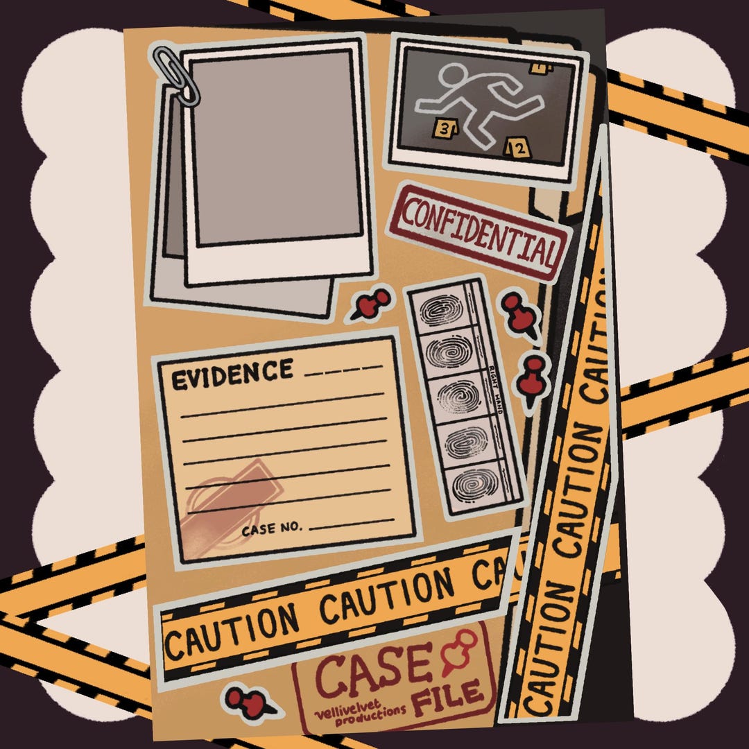 Case Sticker Examples Case File Writeable Matte Sticker Sheet || for Journals and Sketchbooks ...