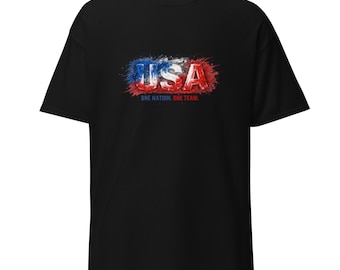 USA Soccer Fan Shirt • Red White & Blue Tee • American Supporter Gift • United as One Team • Patriotic Americana T‑Shirt • 2026 Fan Apparel