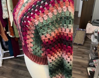 Garden Views Pullover - Crocheted Sweater