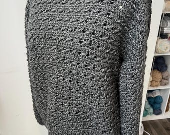 Graphite Pullover - Crocheted Sweater
