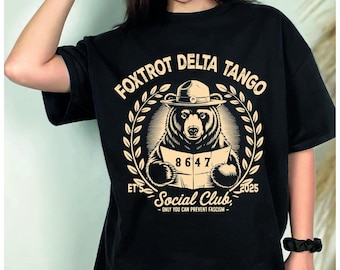 Foxtrot Delta Tango png foxtrot delta tango SVG club social prevenir el fascismo camiseta divertida prevenir el fascismo tango club social camiseta retro divertida png