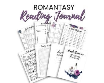 Dark Romance Printable Reading Journal | Gothic Book Tracker with Challenges, Mystical Reading Planner