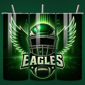 Football Tumbler Wrap 20oz PNG | Green Helmet Sports Design for Game Day Fans Inspired Digital Wrap-Instant Download for Sublimation