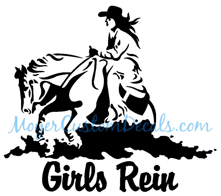 Reining Horse Decal Sticker