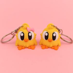 Chirpy Chick Couple Keychains
