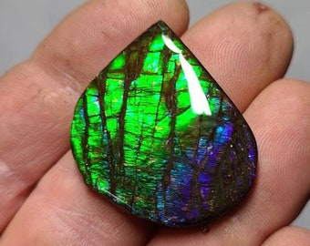 Ammolite Cabochon, Canadian Ammolite, Ammolite Stone, Purple Ammolite Cabochon,  Ammolite Gem,  Ammolite