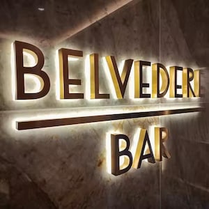 Letrero comercial personalizado / Letrero con logotipo 3D / Letrero con retroiluminación LED / Letrero para escaparates y oficinas / Letreros metálicos / Marcas y letreros comerciales iluminados