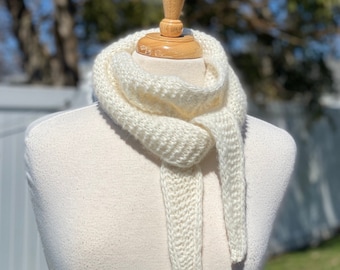 Luxury Line - Choice of colors, Baby Alpaca/Merino wool blend Sofia scarf, dainty neck wrap, weightless, super soft,  made to order