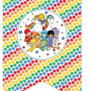 Rainbow Brite Birthday invite bundle