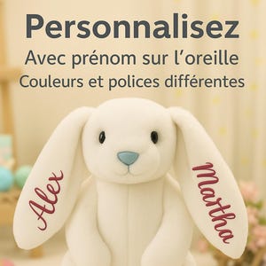 Personalized cuddly toy for children | Soft and unique gift | Named plush toy | Baby gift idea