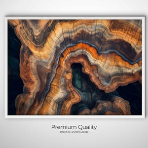 Abstract Wood Rings Rustic Tree Stump Earthy Wall Art Nature Inspired Art Organic Wood Grain Natural Wood Texture Forest Home Decor