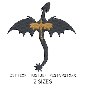 Basgiath Inspired Dragons Machine Embroidery Design; Fourth Wing
