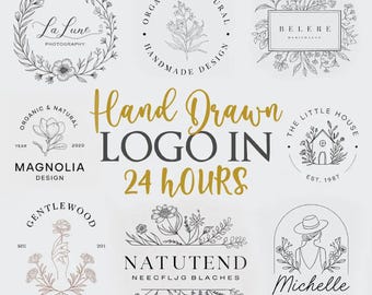Custom Hand Drawn Logo, Logo Design, Logo Design Custom For Business, Logo Design, Business Logo Design, Logo, Photography Logo