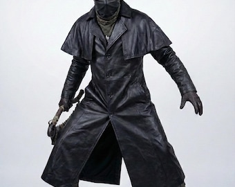 Bloodborne Hunter Leather Cosplay Coat - The Hunter Cosplay Costume - Gaming Cosplay Costume