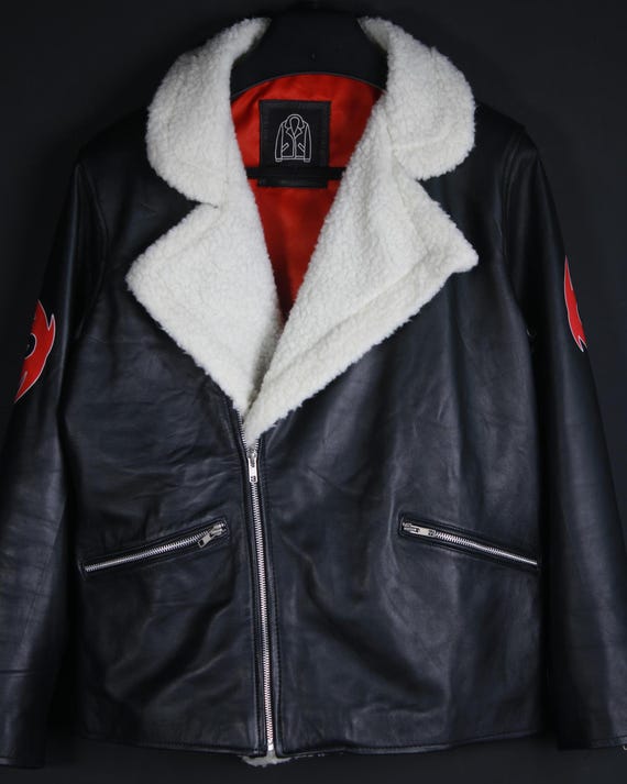 Shadow the Hedgehog Inspired Fur Cosplay Leather Jacket