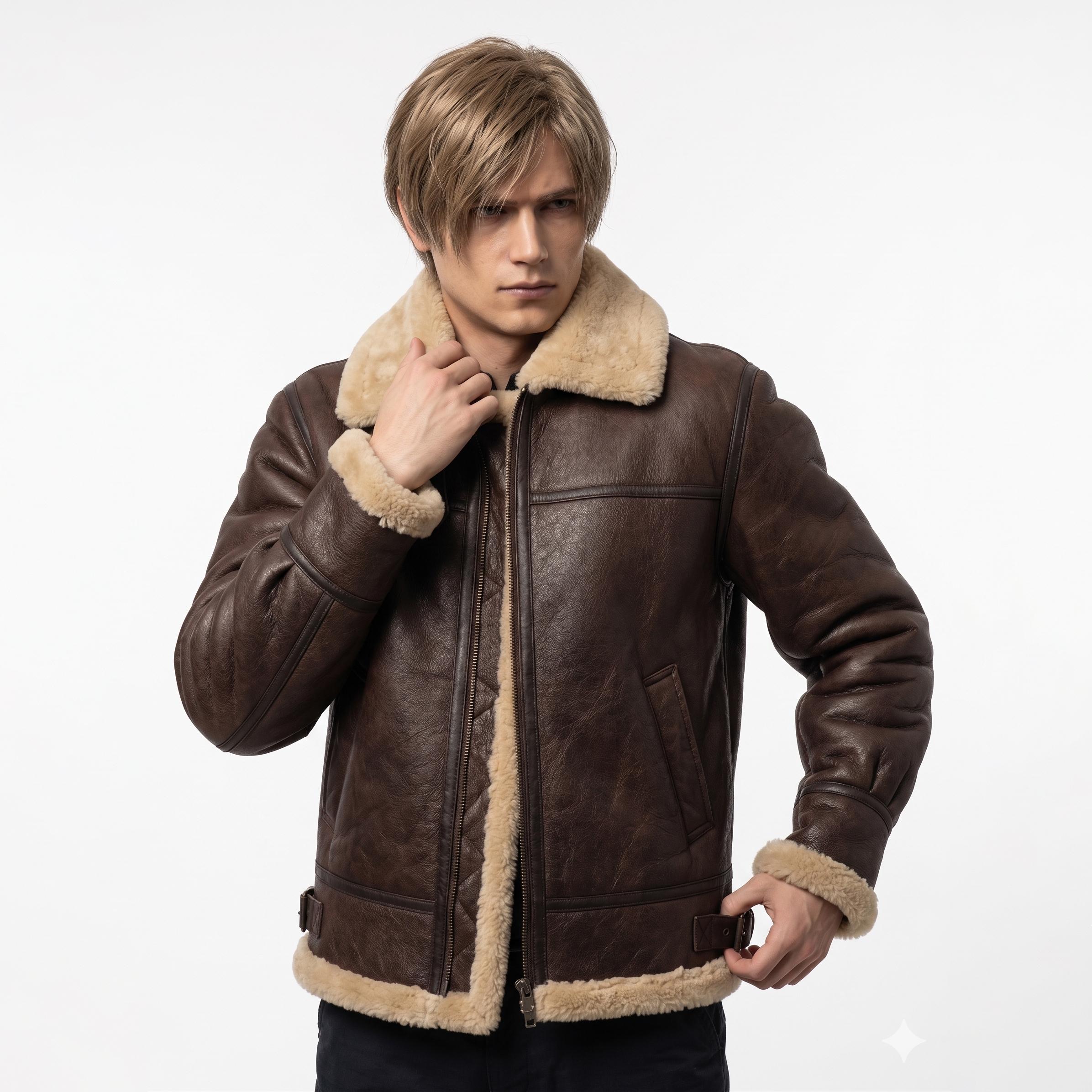 Resident Evil 4 Remake Leon S Kennedy Leather Jacket - RE4 Leon