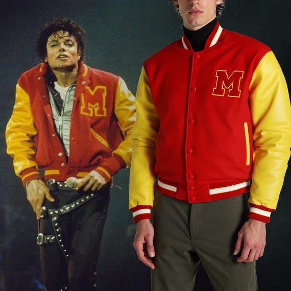 MJ Thriller Letterman Michael Jackson Varsity Bomber Jacket  - Letterman Cosplay Jacket