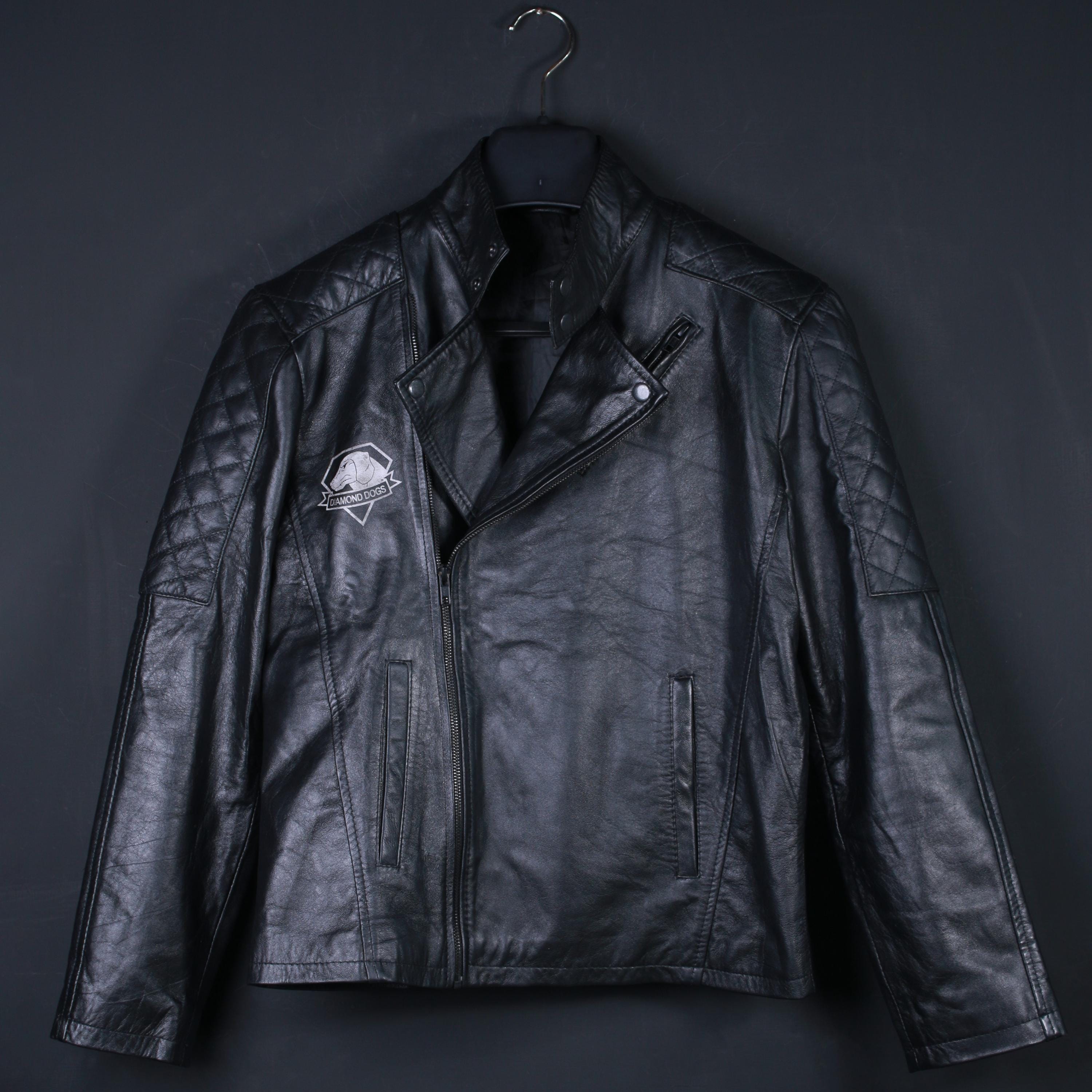 DIAMOND DOGS レザージャケット Metal Gear Solid 5 Phantom Pain Venom Snake Cosplay Jacket - MGS V