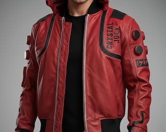 AKIRA 金田風レザージャケット：サイバーネティックSFコスプレ - Etsy 日本