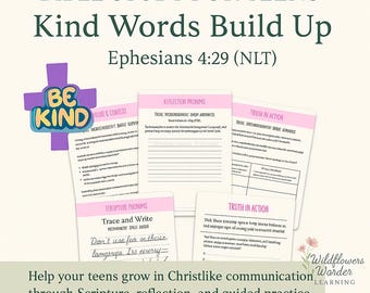 Kind Words Bible Study for Teens – Ephesians 4:29 printable