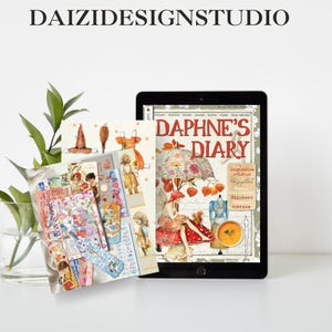 Daphnes Diary N4 2024 Magazine, Creative Art Craft Workbook, Interactive Diary Magazine for Mindfulness, Coloring, Art, Cooking, Travel