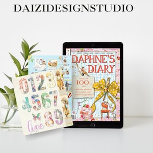 Daphnes Diary N1 2024 Magazine, Creative Art Craft Workbook, Interactive Diary Magazine for Mindfulness, Coloring, Art, Cooking, Travel