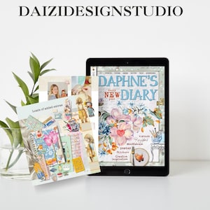 Daphnes Diary N1 2024 Magazine, Creative Art Craft Workbook, Interactive Diary Magazine for Mindfulness, Coloring, Art, Cooking, Travel