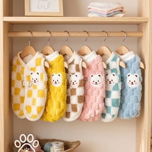 Dog Fleece Harness Vest, Plush Warm Sleeveless Winter Coat, D-Ring Leash Attach, Snap Closure for Dogs