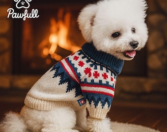 Gestrickter Hundepullover, XS-XL, Welpen Rollkragen, Gestrickter Hundepullover, Warme Hundekleidung, Hundebekleidung, Winter Winterkleidung für kleine Hunde, gestrickt