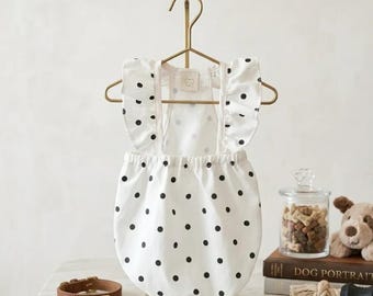 Vest-Style Dog Dress XS-XL, Bow Lace Summer Cotton, Easy On for Small Dogs