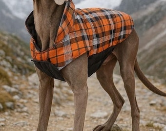 Water Resistant Dog Coat: Reversible Plaid and Solid (XS-3XL)