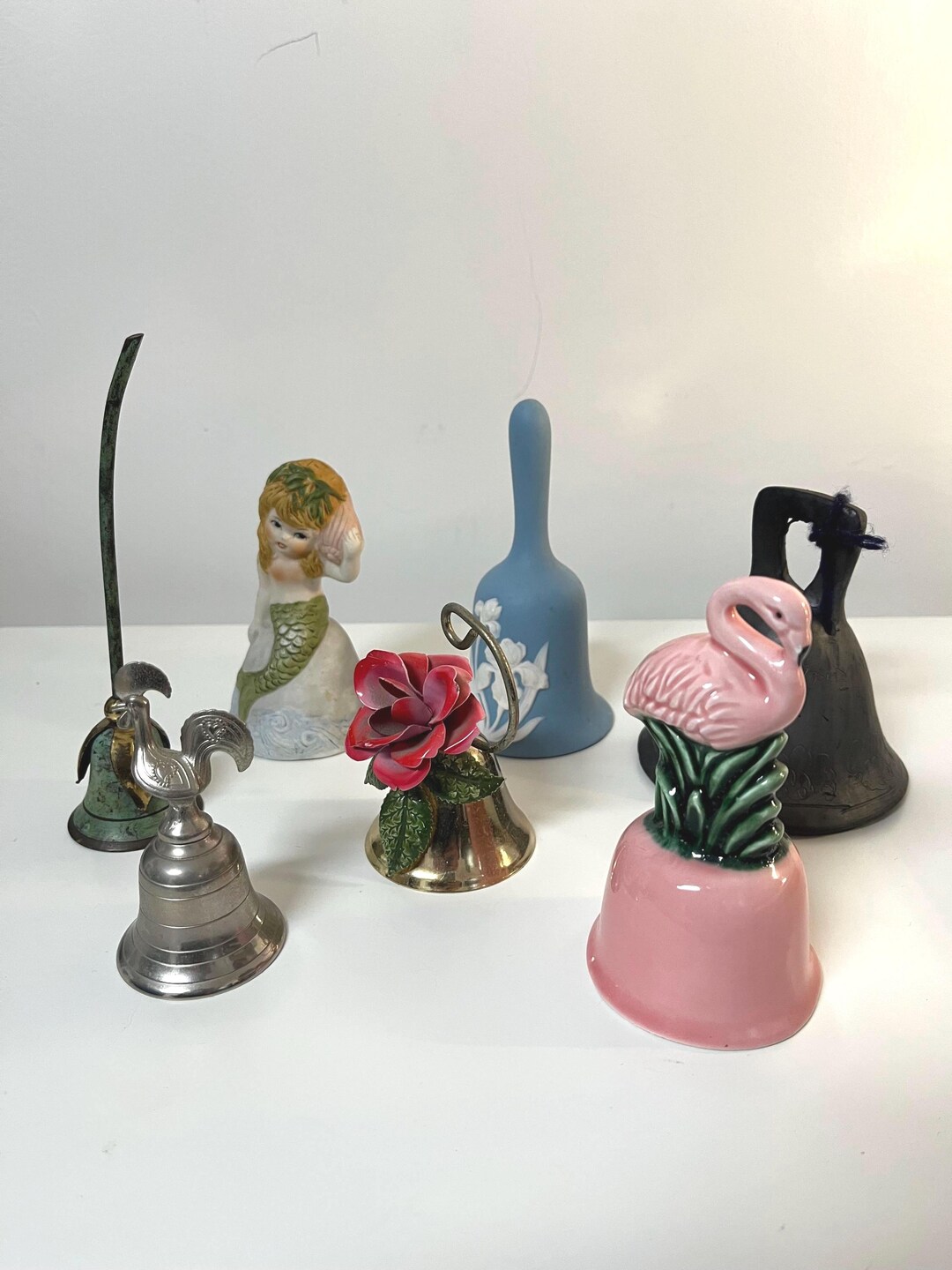 Assorted Hand-held Bells - Mermaid Bell/flamingo Bell/black Bell ...