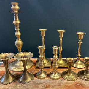 真鍮製キャンドルホルダー - 各種サイズ / 真鍮製キャンドルホルダー / 燭台