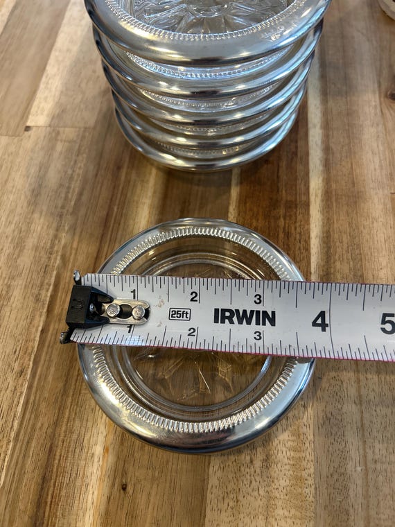 FRANK M. WHITING】 【純銀/ガラス】コースター 5個組 銀製ガラス